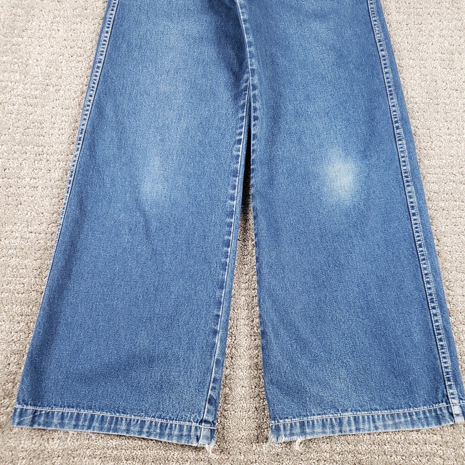 Vintage Y2k Greed Girl Jeans size 1 (24x28) Blue Wide Leg Baggy 00s Made in USA image 3