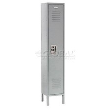1-Tier 1 Door Locker 12"Wx15"Dx60"H Gray Assembled