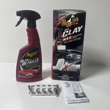 Meguiars Quik Clay Bar Starter Kit 80g Clay 473ml Detailer Remove Tar Tree Meguiars Quik Clay Bar Starter Kit 80g Clay 473ml Detailer Remove Tar Tree