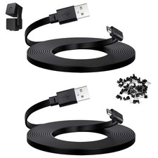 2 Pack 10FT Cable for Wyze Cam Pan v3 Micro USB Flat Power Cord 90  FreeShipping