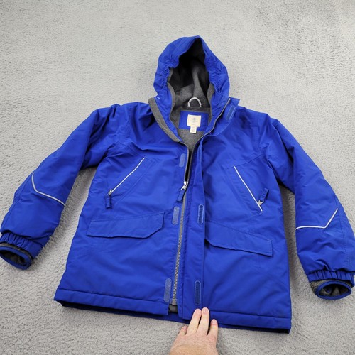 Lands End Winter Coat Boys Jacket Youth Small (10-12) Squall Zip Wrist Strap - Picture 4 of 14