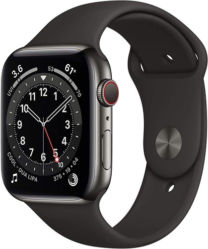 Apple Watch Series 6 Stal nierdzewna 44MM - Szary/Czarny - Wi-Fi - A2292 - Zdjęcie 12 z 12