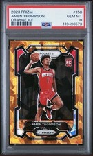 2023 PANINI PRIZM ORANGE ICE #150 AMEN THOMPSON ROOKIE RC PSA 10