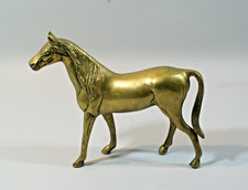 ANCIENNE  STATUETTE CHEVAL  en laiton, 18,5 cm, horse, Pferd