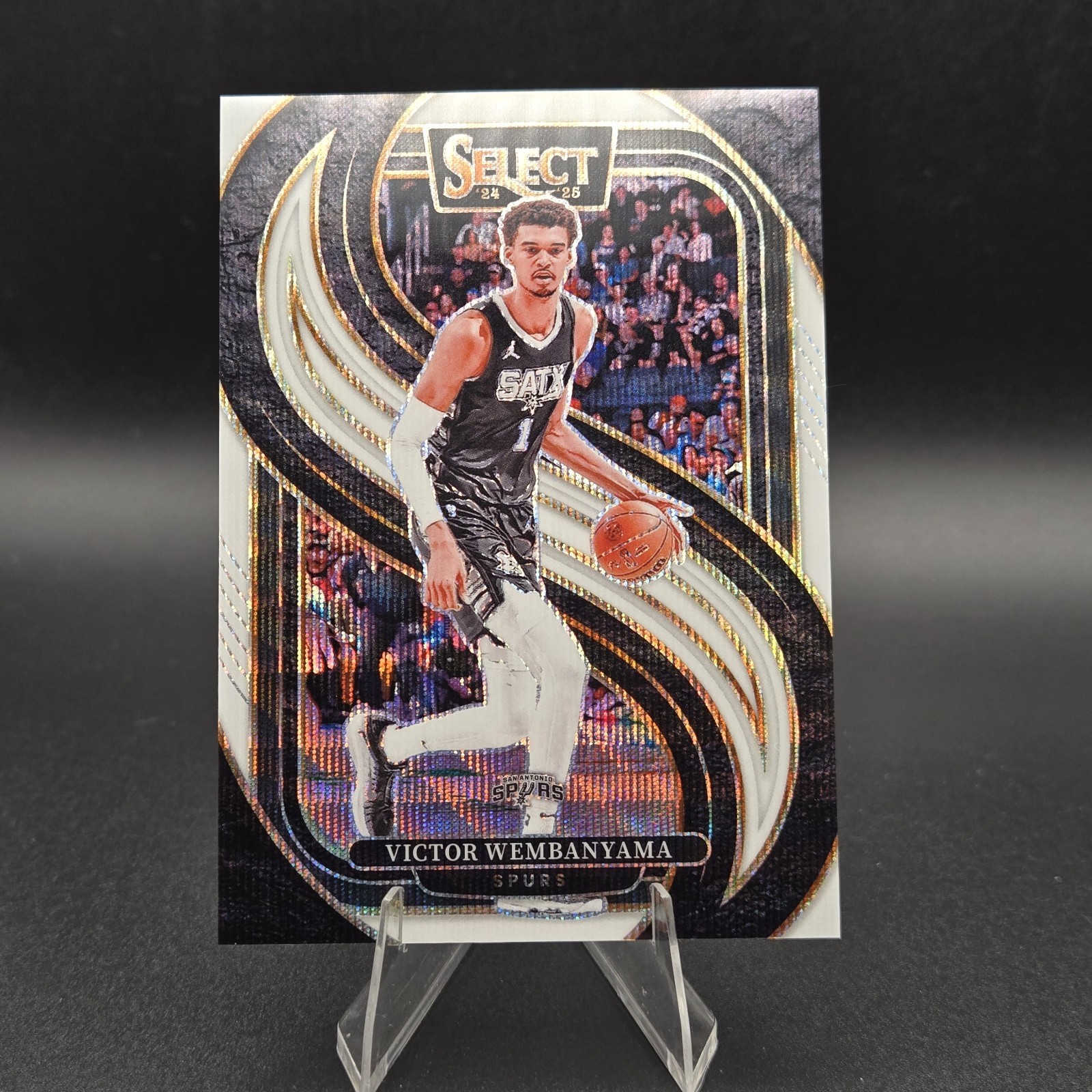 2024-25 Panini Select  Premier Level Victor Wembanyama #102 White Wave Prizm /99