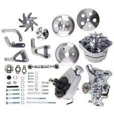 Small Block Chrome Kit for Chevrolet 302 305 350 400 Long Water Pump 1958-1995