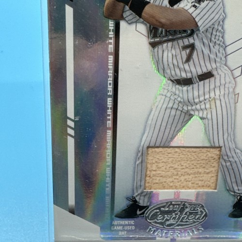 2004 Leaf Certified Materials #210 Ivan Rodriguez Game Used Bat 87/100 - Picture 9 of 22