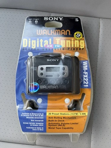 Sony Walkman WM-FX221 Digital Tuning Portable AM/FM Stereo Cassette Player NEW