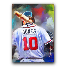 Chipper Jones #19 Art Card Limited 5/50 Edward Vela Signed (Atlanta Braves)