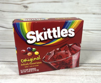 6x Packs Skittles Original Flavored Gelatin | 3.89oz | Fat | Fast