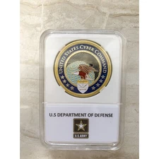 US CYBER COMMAND-Department of Defense Challenge Coin With Case. Fast Shipping!