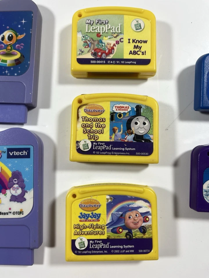 LeapFrog V.Smile Quantum Pad Lot 8 Games ABCs Jay Jay Thomas Zayzoo Care Bears - Image 3 of 4