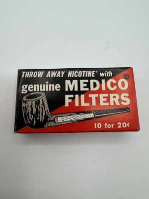 Vintage Genuine MEDICO Pipe Filters in Original Box, Unused - Old but New