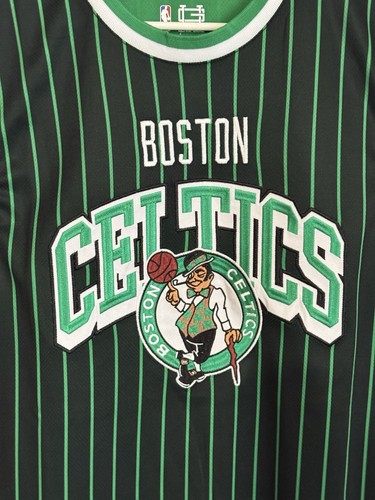 Men’s Boston Celtics NBA Muscle Tank Top Jersey Sz M Ultra Game Green Striped - Picture 7 of 7