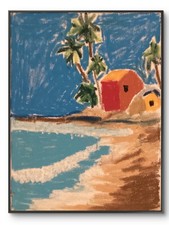 Beach Nature Pop Seascape Original Wall Art 11 by 14 Canvas