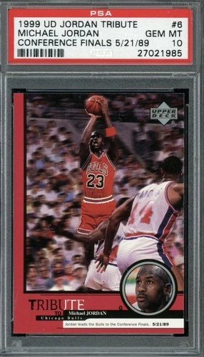 Upper Deck 1998-99 Tribute Michael Jordan #6 Conference Finals 5/21/89 PSA