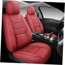 Full Coverage Front Set Seat Covers with Waterproof Leather,Lumber Support and