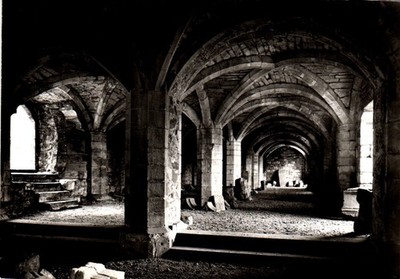 Postcard - Lanercost Priory, Cumberland. Undercroft of Frater.