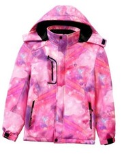 Girl's Waterproof Ski Jacket, Warm Fleece Lined Winter 8-9 Years Galaxy Pink