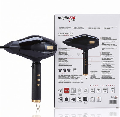 BaByliss Pro FXBDB1E Stellato Digital Haartrockner Profi Föhn 2400W Schwarz