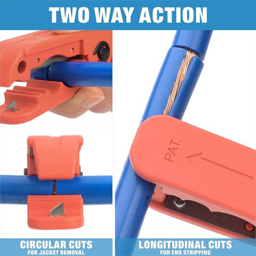iCrimp ICP-240 Cable Stripper for AWG 12 to 4/0 Round Cables, Radial Wire...  - Foto 6 di 8