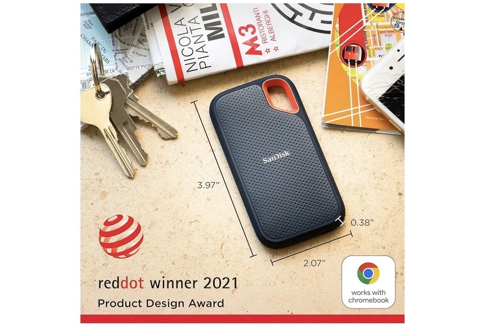 SanDisk 2TB, External,2.5 inch (SDSSDE61-2T00-G25) Solid State Drive - Image 2 of 4