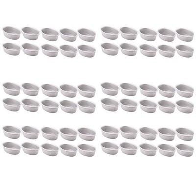 60 Stck. Oval Eierform Aluminiumlegierung Metall Käseform Kuchenform Brot1196