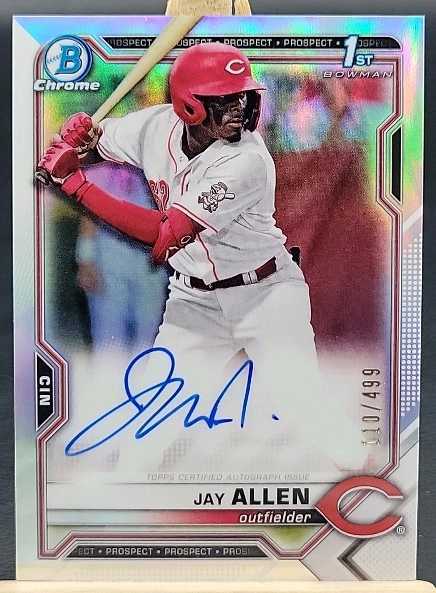 2021 Bowman Draft Chrome Draft Pick Autographs Jay Allen Reds #CDA-JA Refractor