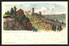 Künstler-AK Grünwald / München, Schloss Gr...