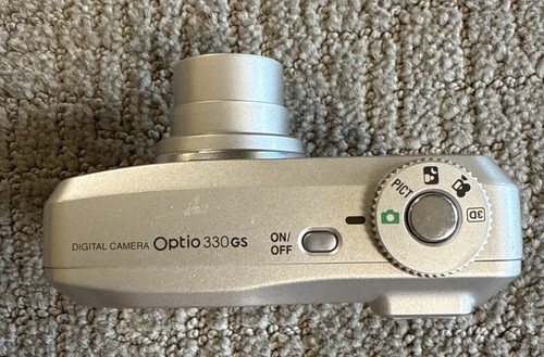 Pentax Digital Camera Optio 330 GS 3.2MP Silver Flip Screen -Tested Working - Picture 5 of 8