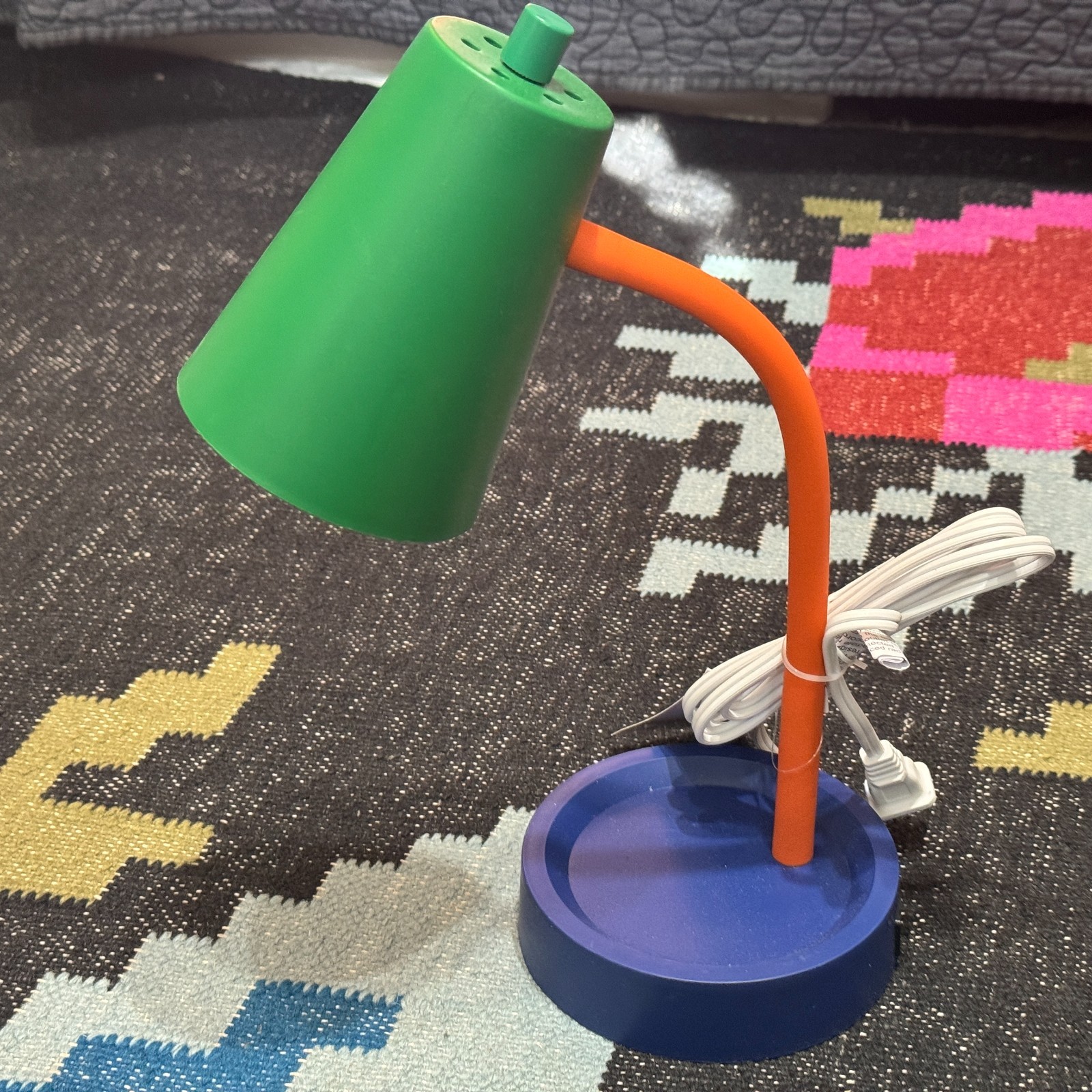 Room Essentials™ Task Table Lamp, Green/Blue/Orange Color Block | eBay