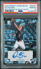 2023 PERFECT GAME METAL SHOWCASE DYLAN FIEN PLATINUM WAVE AUTO #2/2 PSA 10