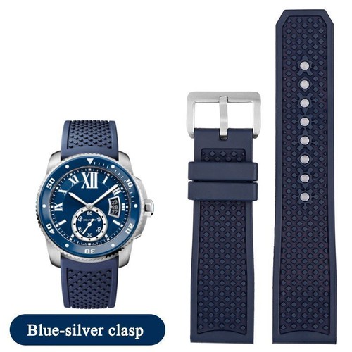 Rubber Watch Strap Fit For Cartier CALIBRE W7100055/WGCA0010 WSCA0006 Watch Band - Picture 16 of 25