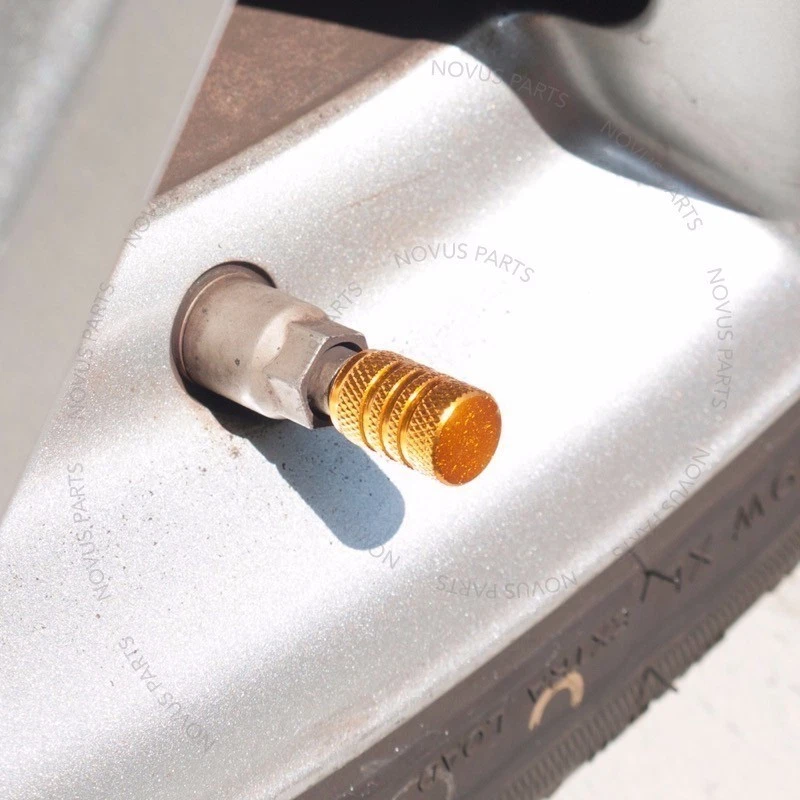 Крышка клапана шины для Subaru Impreza Legacy Forester 4 шт с линиями золотой обод колеса - Изображение 4 из 4