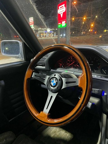 Steering Wheel fits For BMW Wood Black Spokes E24 E28 E30 E32 E34 Wooden 86-92' - Picture 2 of 10