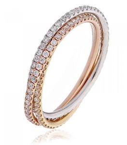 Diamond Russian Wedding Band 1ct F Vs Brilliant 18ct White Yellow Image Is Loading Diamond Russian Wedding Band 1ct F Vs Brilliant