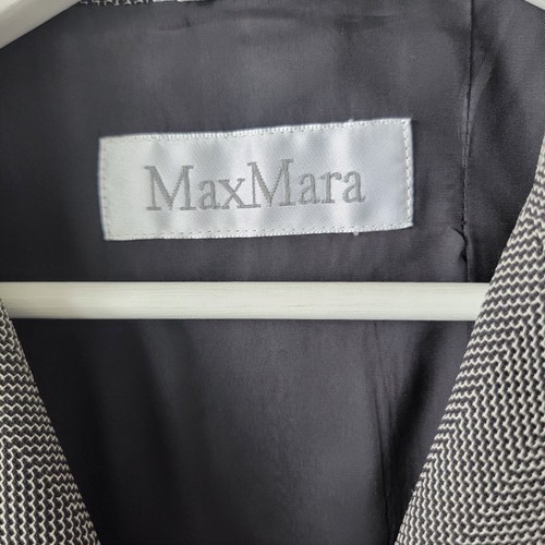 Max Mara womens Double Breasted Jacket blazer size 8 long sleeve wool - Picture 7 of 9