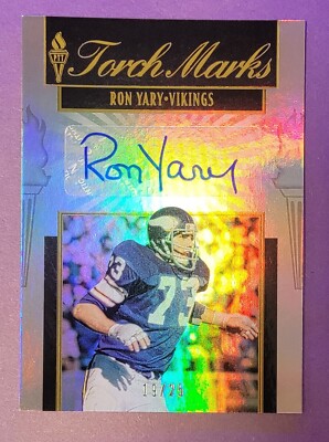 2019 Passing the Torch Torch Marks Silver Ron Yary Vikings Auto HOF  /25