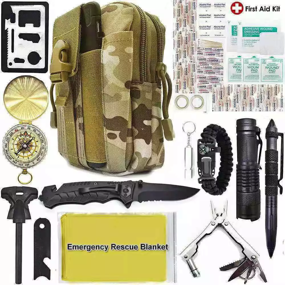 40 In 1 Camping Survival Gear Kits Military Tactical Emergency EDC