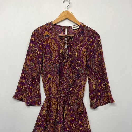 Show Me Your Mumu 3/4 Sleeve Floral Romper Size XS X-Small Polyester M238 -2 - Picture 11 of 17