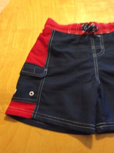 $30 BOYS SWIM TRUNKS BODY GLOVE SIZE 7 RED BLUE P55U - Picture 5 of 6