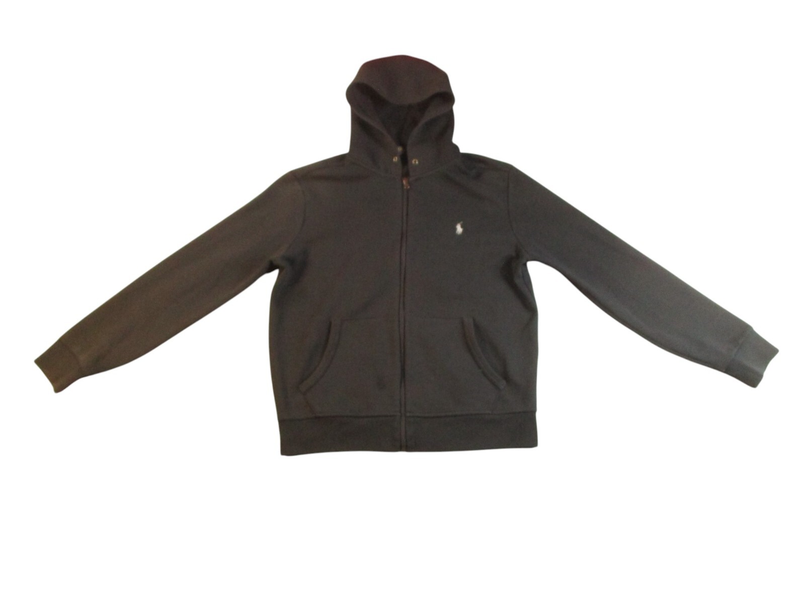 Polo Ralph Lauren atletica felpa con cappuccio donna media nera argento pony preppy