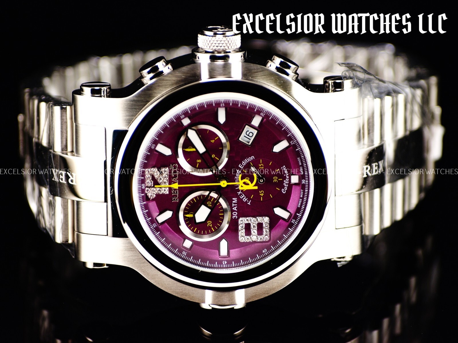 Men's Renato Limited Edition Diamond Trex Hybrid Swiss ETA Chronograph