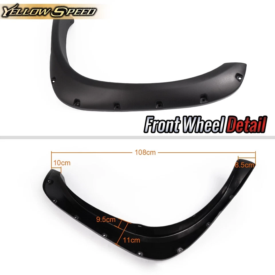 Fit For 02-08 Ram 1500 03-09 Ram 2500/3500 Pocket Rivet Style Fender Flares 4pcs - Image 4 of 4