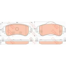 TRW Bremsbeläge GDB1917 Bremsklötze für Citroën C4 II B7