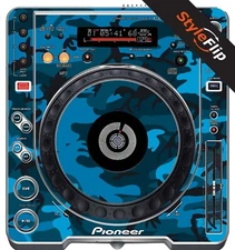 Pioneer CDJ-800 MK2 | Blue Camo | Protective Decal | StyleFlip Skins