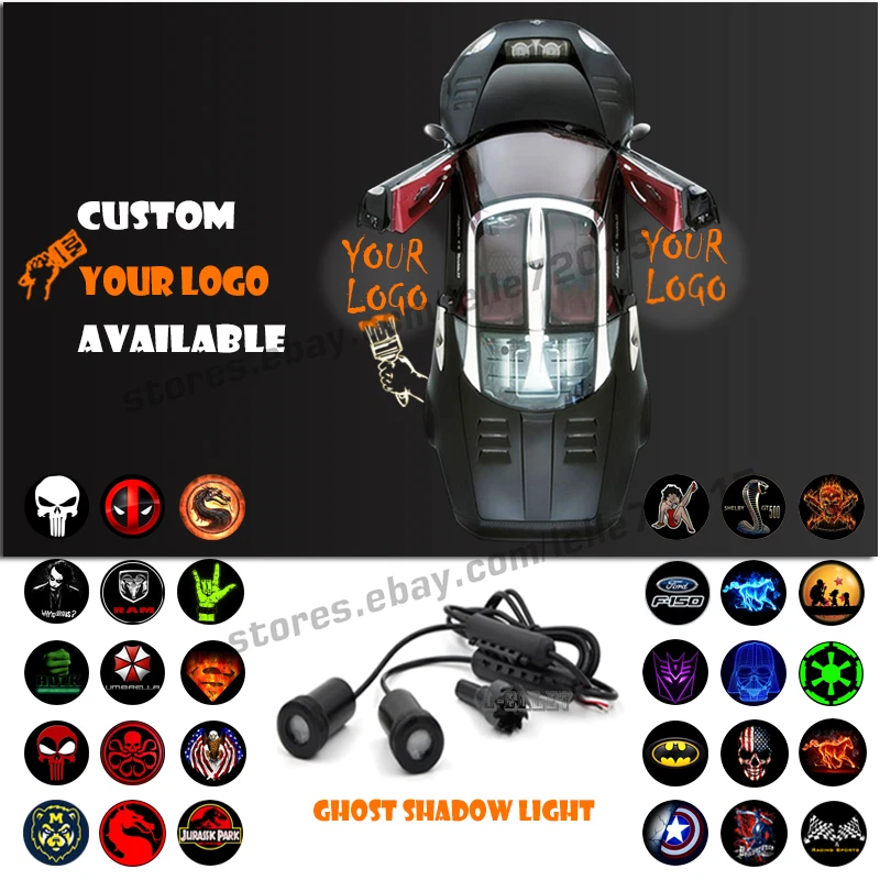 Car Door Customize Your Logo Projector Courtesy Ghost Shadow Laser Welcome  Light