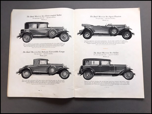 1929 Buick Master Six Silver Anniversary 50-page Vintage Sales