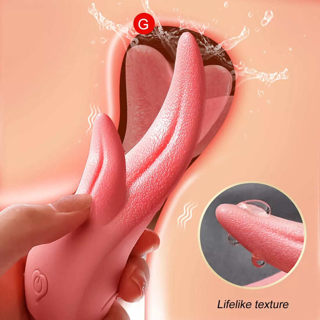 Women Tongue Clit Licking Vibrator G-Spot Sucking Oral Massager Sex Toy For...