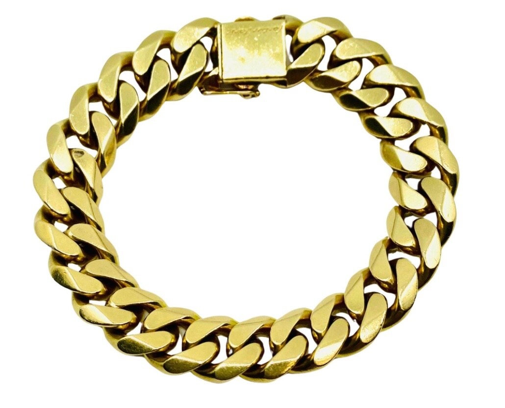 Vintage Cartier Curb Link Chain Gold Bracelet | eBay
